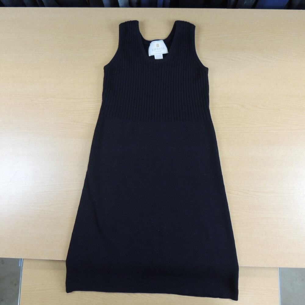 Vintage Express Tricot Stretch Tank Little Black Dress Womens Size Small